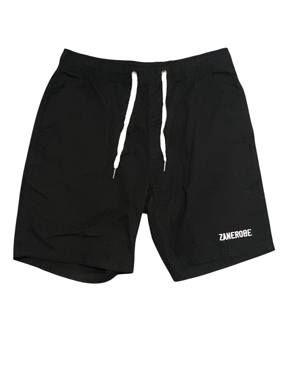 Zanerobe Zephyr Short Mens M Black 100% Cotton Drawstring Walk Shorts Streetwear